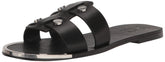 DKNY Women's Everyday Glynn-Flat Sandal, Black, 7.5